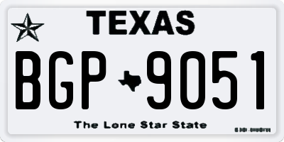TX license plate BGP9051