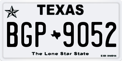 TX license plate BGP9052