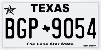 TX license plate BGP9054