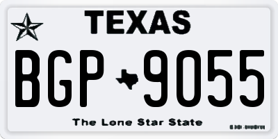 TX license plate BGP9055