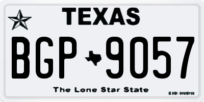 TX license plate BGP9057