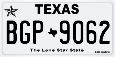 TX license plate BGP9062