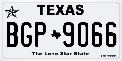 TX license plate BGP9066