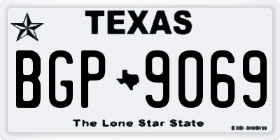 TX license plate BGP9069