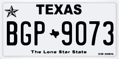 TX license plate BGP9073