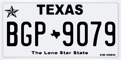 TX license plate BGP9079