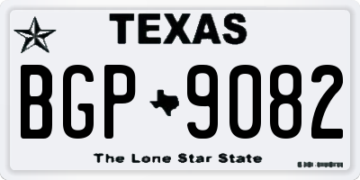 TX license plate BGP9082