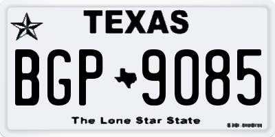 TX license plate BGP9085