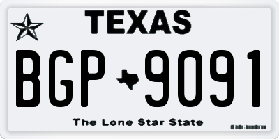 TX license plate BGP9091