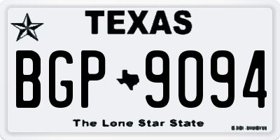 TX license plate BGP9094