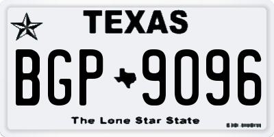 TX license plate BGP9096