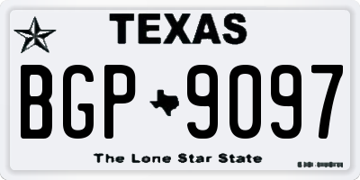 TX license plate BGP9097