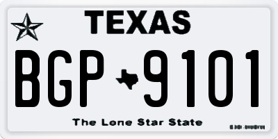 TX license plate BGP9101
