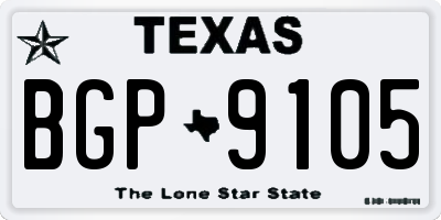 TX license plate BGP9105