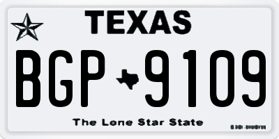 TX license plate BGP9109