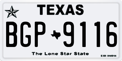 TX license plate BGP9116