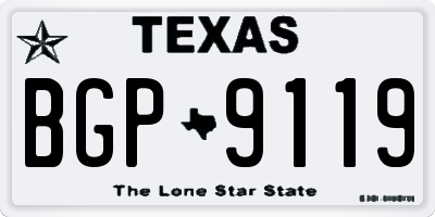 TX license plate BGP9119