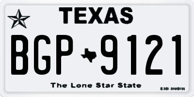 TX license plate BGP9121