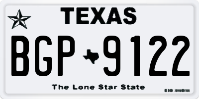TX license plate BGP9122