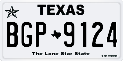 TX license plate BGP9124