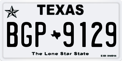 TX license plate BGP9129
