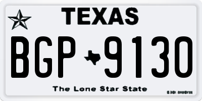 TX license plate BGP9130
