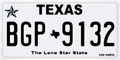 TX license plate BGP9132