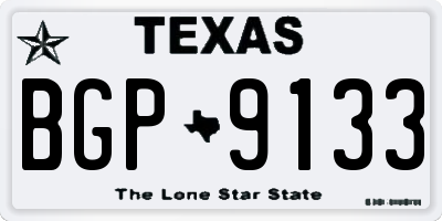 TX license plate BGP9133