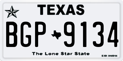 TX license plate BGP9134