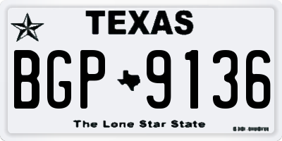 TX license plate BGP9136