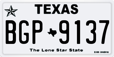 TX license plate BGP9137