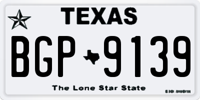 TX license plate BGP9139