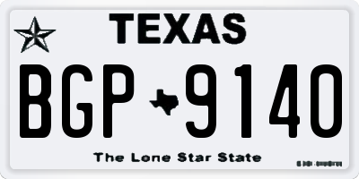 TX license plate BGP9140