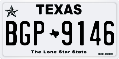 TX license plate BGP9146