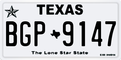 TX license plate BGP9147