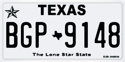 TX license plate BGP9148