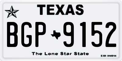 TX license plate BGP9152