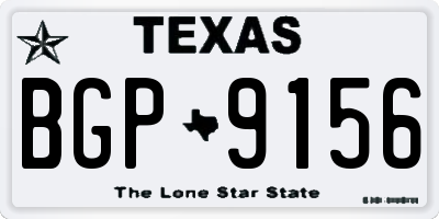 TX license plate BGP9156