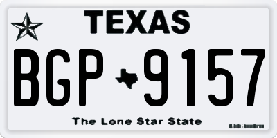 TX license plate BGP9157
