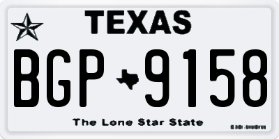 TX license plate BGP9158