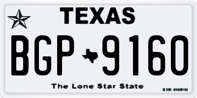 TX license plate BGP9160