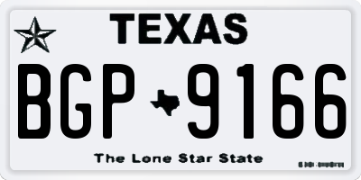 TX license plate BGP9166
