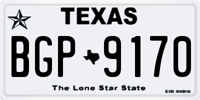 TX license plate BGP9170