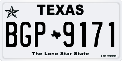 TX license plate BGP9171