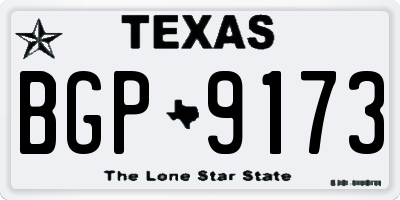TX license plate BGP9173