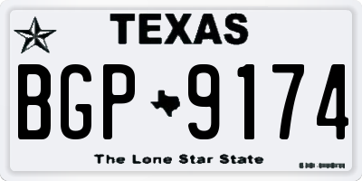 TX license plate BGP9174