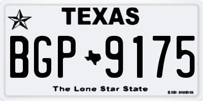 TX license plate BGP9175