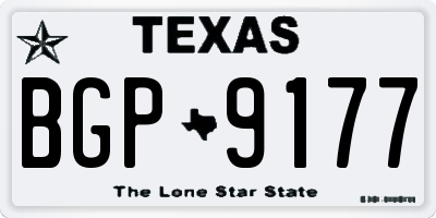TX license plate BGP9177