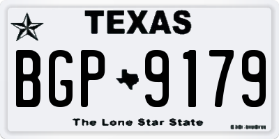 TX license plate BGP9179