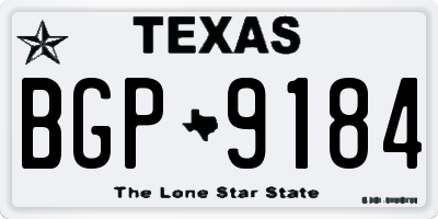 TX license plate BGP9184